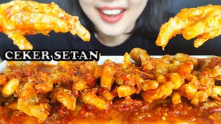 ASMR CEKER SETAN PEDES TAPI NIKMAT | SUPER SPICY CHICKEN FEET | EATING SOUNDS