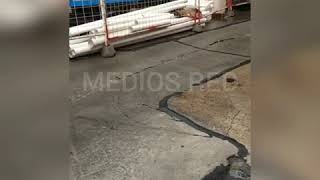 SAN LORENZO: Importante fisura en el pavimento de calle Dr. Ghio y Av. San Martín