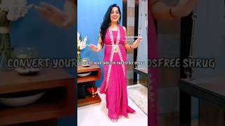 SAREE in SHRUG Style | Saree Styling Ideas #shorts #trending #ytshorts