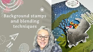 Background stamps and blending brushes