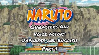 Naruto Shippuden characters and voice actors (Japanese and English) Part 1