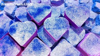 Blue & Purple Baking Soda Crush | Satisfying | Relaxing | ASMR Baking Soda |