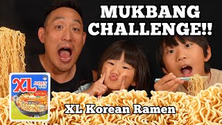 MUKBANG CHALLENGE HUGE XL INSTANT RAMEN (goes wrong)