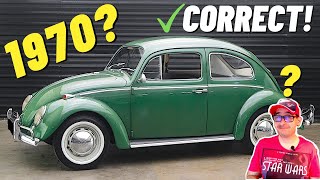 A 1970 VW BEETLE THAT LOOKS LIKE A PRE-1965? HOW IS THAT POSSIBLE?