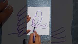 how to draw bird #easydrawing #drawing #viral #viral