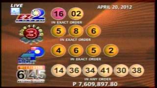 Philotto April 20 2012 9pm lotto results