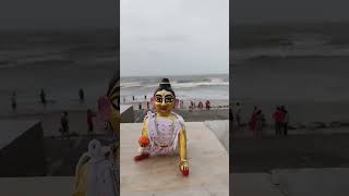 Digha Sea Beach with Laddu Gopal 🌊 #ytshorts #digha #dighaseabeach