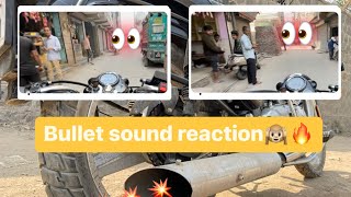 Bullet sound reaction🔊🔥| Public Reaction 👀 ￼#royalenfield