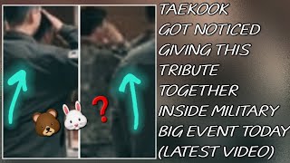 OMG!💋😱Taekook Got Noticed Giving Tribute Together Inside Military Big Event(New)#taehyung#jungkook