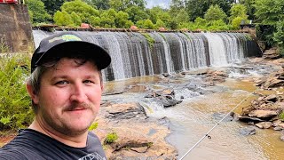 URBAN FISHING FOR RIVER (MONSTERS) CONEROSS CREEK hydroelectric  DAM