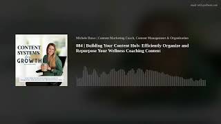 084 | Building Your Content Hub: Efficiently Organize and Repurpose Your Wellness Coaching Content