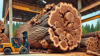 Extreme Log Cutting with Monster Sawmills ‼️ Houston's Lumber Mill Machines in Full Force