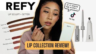 Testing REFY Lip Collection (Lip Sculpt, Setter and Lipgloss) *IS IT SMUDGE PROOF?!*👀