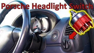 Porsche 911 Cayman Boxster Headlight Switch HOW TO Remove AND Install / 996 986 987 997