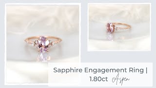 Unique Sapphire Ring | Rosados Box 1.80ct Aspen Peach Champagne Sapphire & Diamond Engagement Ring