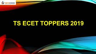 TS ECET Toppers 2019