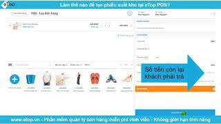 Làm thế nào để tạo phiếu xuất kho tại eTop POS?