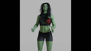 Beautiful She Hulk Muscle Transformation Shorts