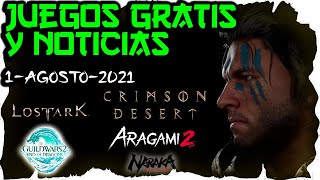 Juegos GRATIS y Noticias: Crimson Desert, Lost Ark, Guild Wars 2, Aragami 2, Naraka bladepoint y más