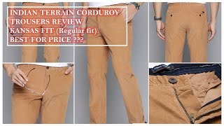 indian terrain regular fit corduroy trousers I men regular fit trousers I corduroy trousers