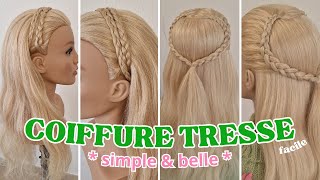 Astuce coiffure DIY RAPIDE serre tête tresse * coifure simple et belle * coiffure ouverte jolie