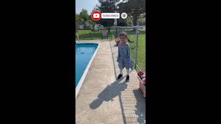 New Hampshire Vacation House Swimming Pool|Cute Baby Want to Say Bye-Bye Swimming Pool||#Short