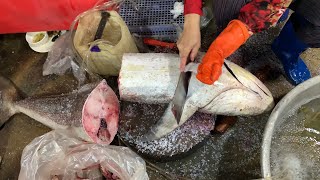 Big Fish Cutting Video Inside The Asian Fish Market Vlog | FLV Official