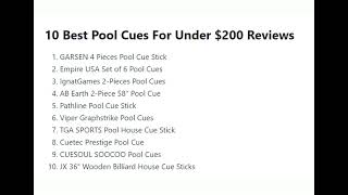 Top 3 Best Pool Cues For Under $200 | 2023 Buying Guide & Reviews