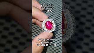 Natural ruby 6.73 carats red pigeon blood mozambique, hub 0813-6540-1655 #baturuby #gemstone