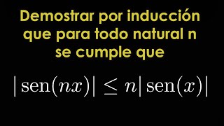 Demostrar usando Inducción que |sen(nx)| ≤ n| sen(x)|