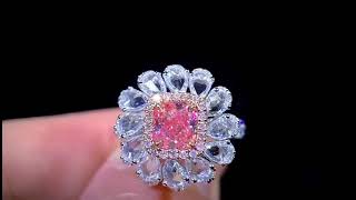 Anillo Oro Sólido 18k Diamante Rosa 236 pts A Pedido