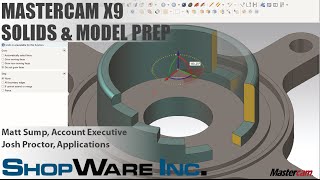 Mastercam Solids and Model Prep Shopware Mini Webinar Series