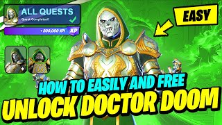 How to EASILY UNLOCK Doctor Doom FOR FREE in Fortnite (Complete ALL Doom Quests)