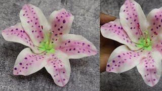 How to make fondant  Stargazer  without wire | Fondant flower | Cake decorating