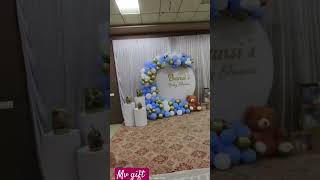 Baby shower decore/stage balloon decoration for baby shower #babyshower #trending #bithdaydecor