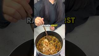 12AM Easy Korean Ramen hack with rice #shorts #food #hack #snacks #best