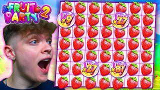 MASSIVE CLUSTER On FRUITY PARTY 2 PAID INSANE PROFIT!! (HUGE WIN)