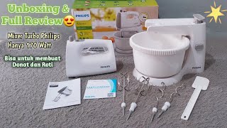 UNBOXING & REVIEW MIXER PHILIPS TURBO HR1559 | CARA PAKAI MIXER PHILIPS HR1559 | STAND MIXER TERBAIK