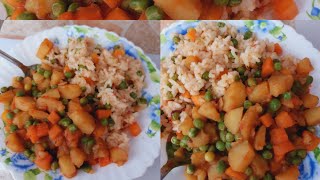 LET'S PREPARE AND COOK VEGETABLE RICE AND STEW ON A BUDGET