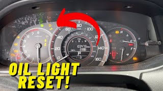 Honda Accord 2013-2018 Reset Oil Light Life 100% - Quick And Easy