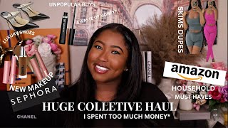 HUGE COLLECTIVE HAUL | I BOUGHT THE LOREAL MASCARA, A WASTE OF MONEY? SEPHORA, AMAZON, LUXURY SHOES+