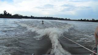 water ski ,river.