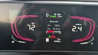 Kia driving mode's mileage Comparison.