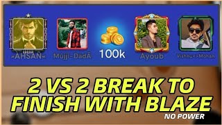 Carrom Pool 2 Vs 2 || Break To Finish Gamplay || Blaze Striker #carrompool #miniclip #2vs2