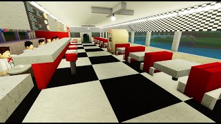 Building A 50's Style Diner | Theme Park Tycoon 2 | Roblox | TPT2 | Tutorial | Cafe