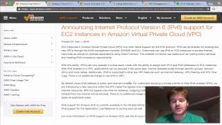 AWS IPv6 VPC networking demo