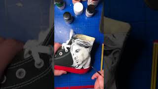 Full Nirvana / Kurt Cobain Inspired Time-lapse | Painted Converse | How to Paint Sneakers Shoes