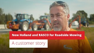 New Holland Tractors with RASCO Power Arm Mowers in Summer Roadside Maintenance: A Customer Story