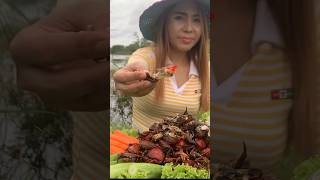 King eating crab in jungle #asmr #mukbang |#eatingsounds