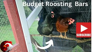 Budget DIY Chicken Roosting Bars #chickenraising #backyardchickens @Chickenchaos